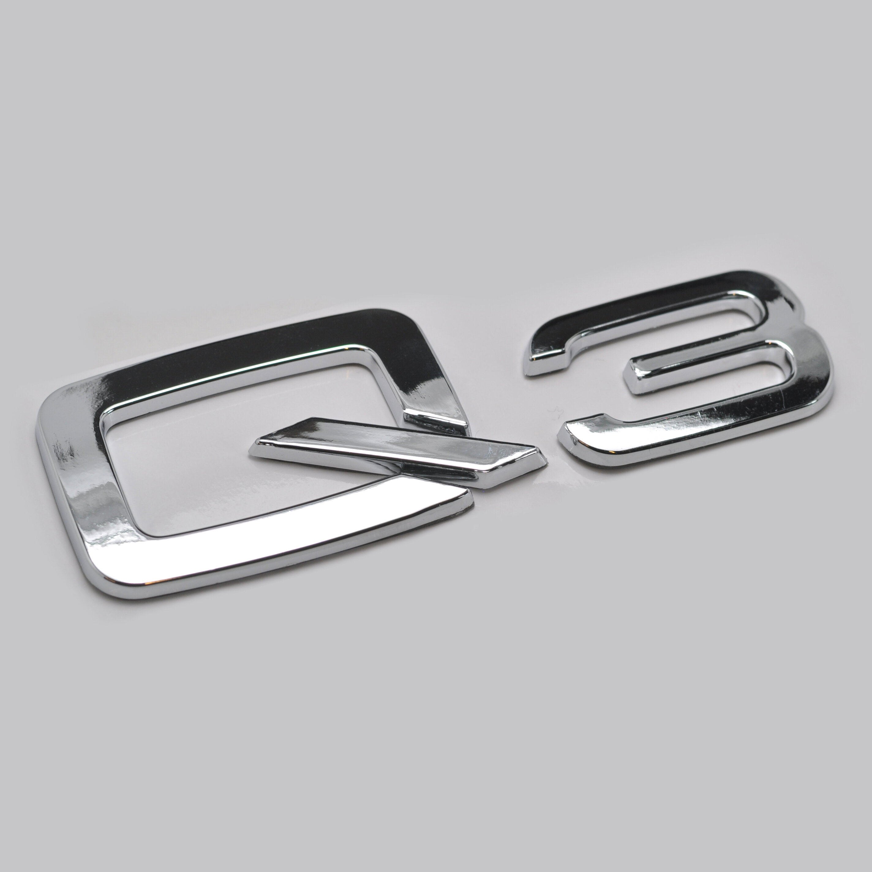 Silver Chrome Audi Q3 Rear Boot Badge Emblem Letter Number For Q3 Models